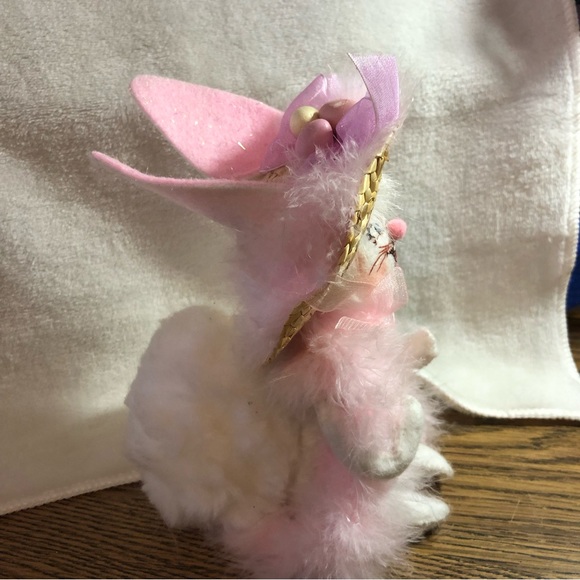 Annalee 6” Spring fancy bunny Easter 2005 feather boa - Picture 3 of 8